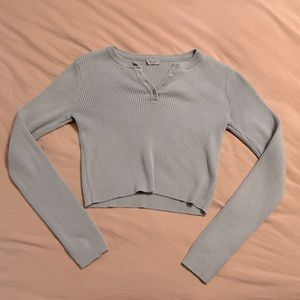 Light Blue Cropped Sweater